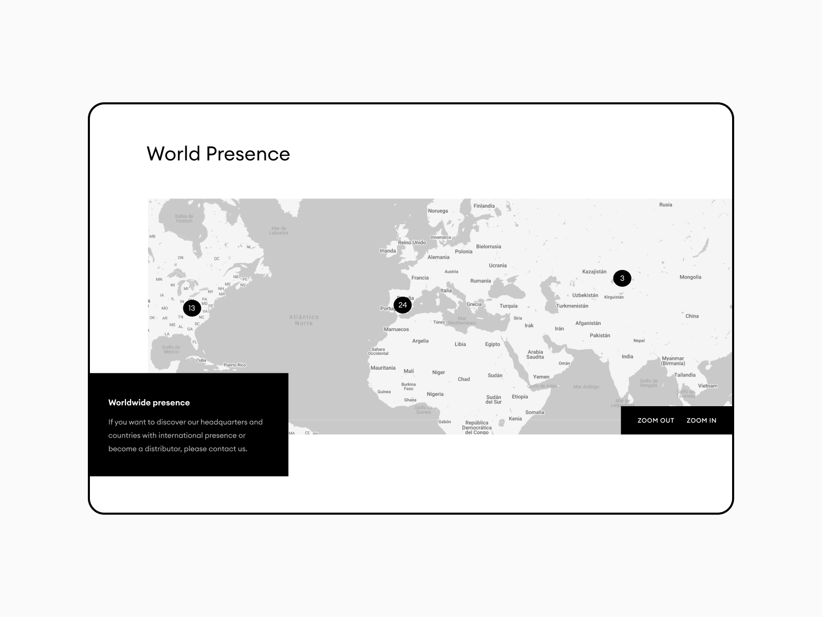 Worldwide map