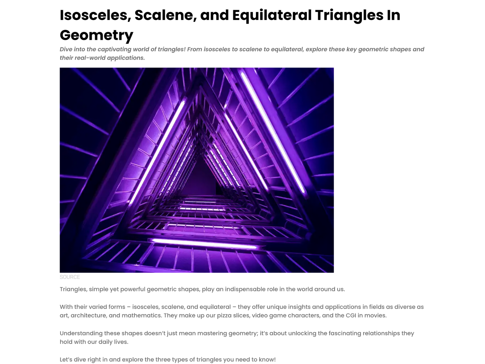 Example Of Math Article